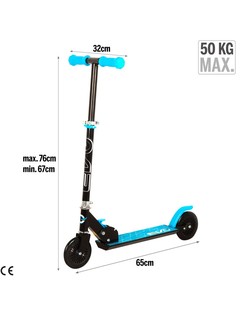Trotinete de 2 rodas dobrável e ajustável evo Azul - Kiabi