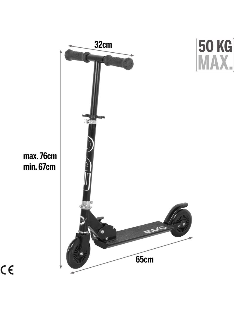 Trotinete de 2 rodas dobrável e ajustável evo Preto - Kiabi