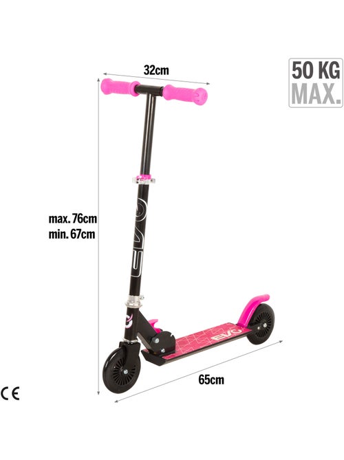 Trotinete de 2 rodas dobrável e ajustável evo - Kiabi Trotinete de 2 rodas dobrável e ajustável evo - Kiabi