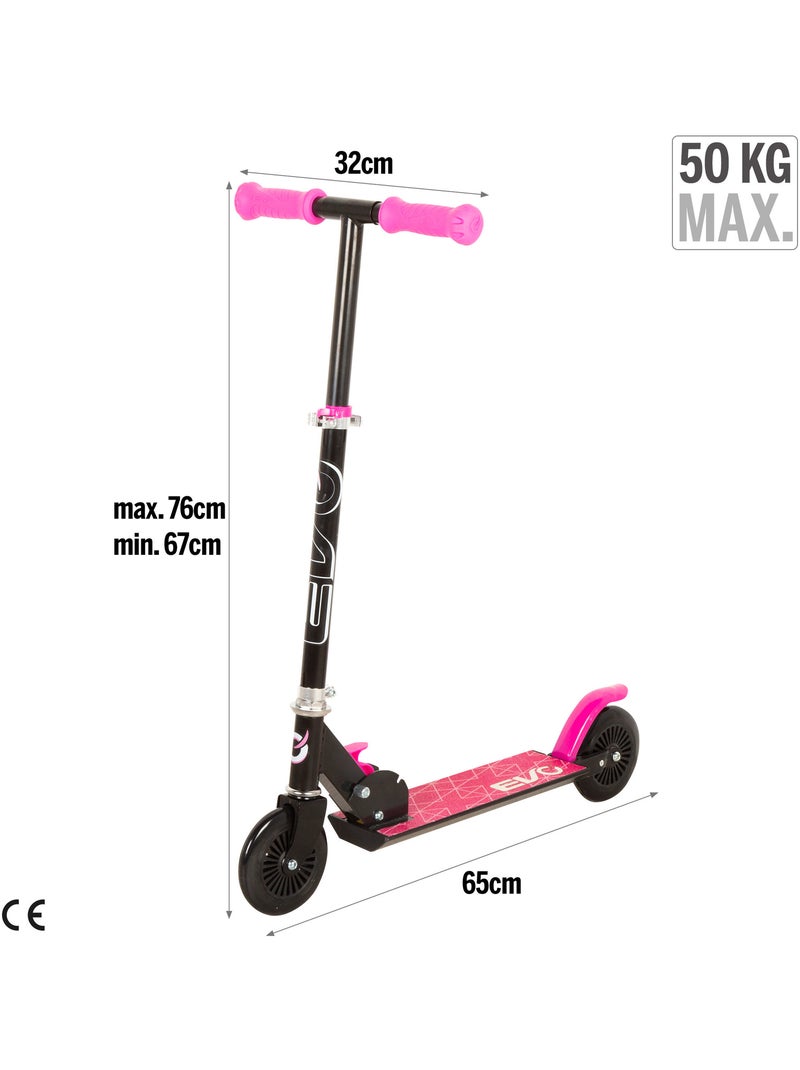 Trotinete de 2 rodas dobrável e ajustável evo Rosa - Kiabi