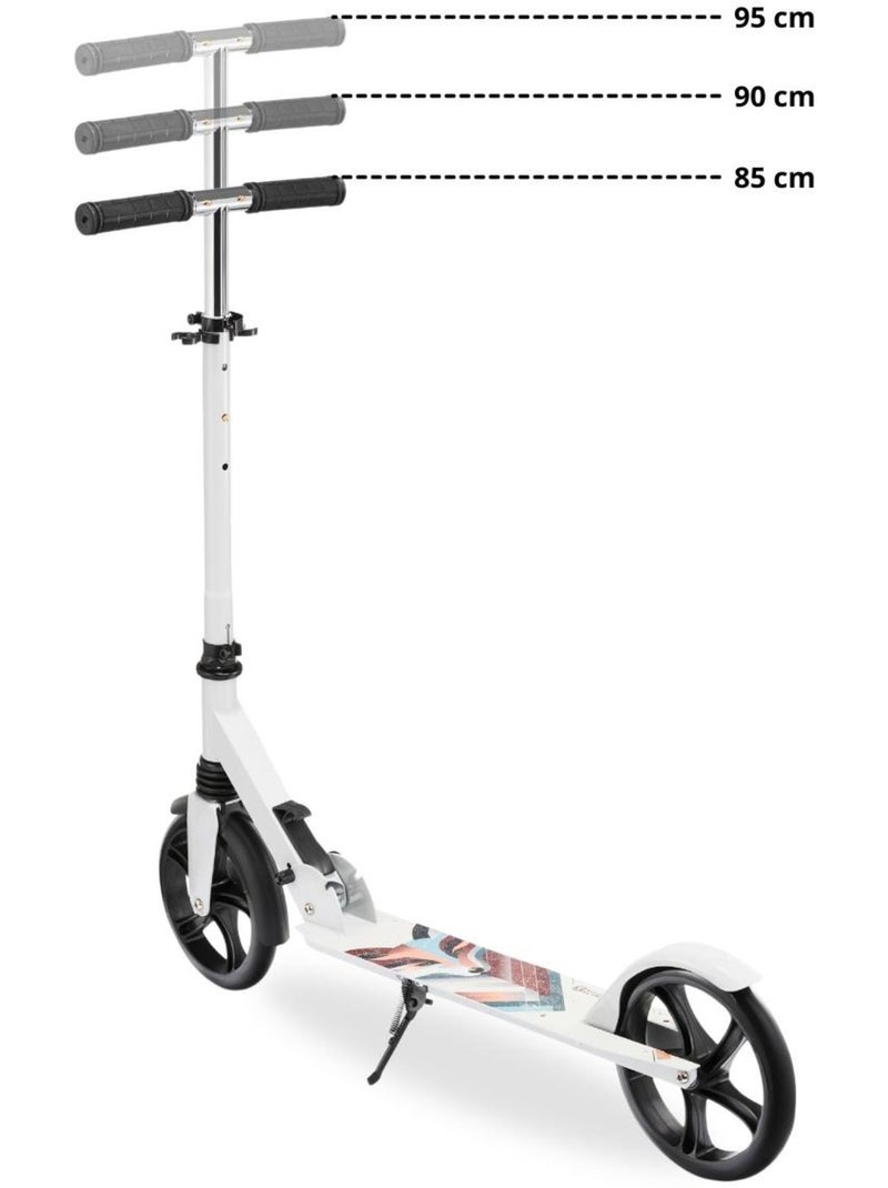 Trotinete de 2 rodas hypermotion city swift para crianças, adolescentes e adultos Branco - Kiabi