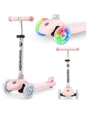 Trotinete de 3 rodas autoequilibrada – rodas led e guiador ajustável