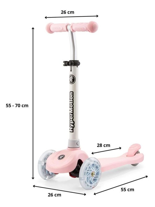 Trotinete de 3 rodas autoequilibrada – rodas led e guiador ajustável - Kiabi