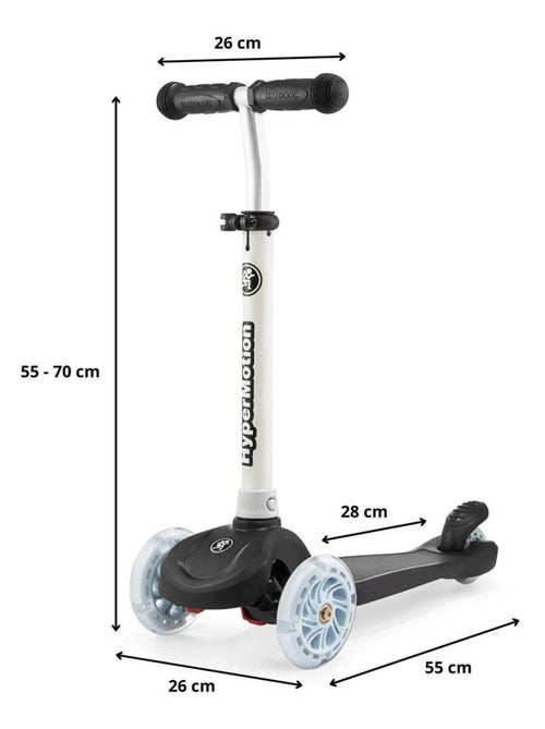 Trotinete de 3 rodas equilibrada – rodas led luminosas e guiador ajustável - Kiabi
