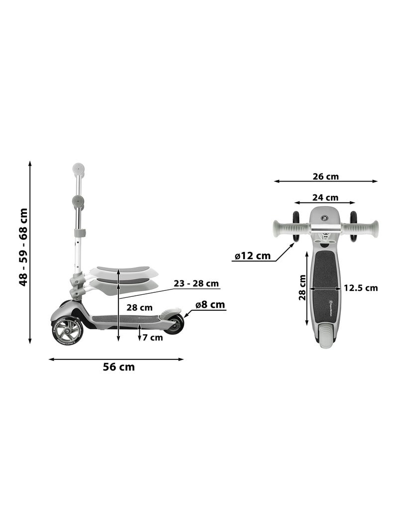 Trotinete evolutiva 3 em 1 hypermotion – veículo de passeio e trotinete N/D - Kiabi