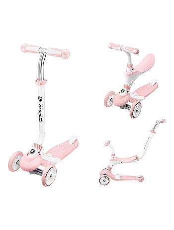 Trotinete evolutiva 5-em-1 hypermotion com led – do andador à trotinete