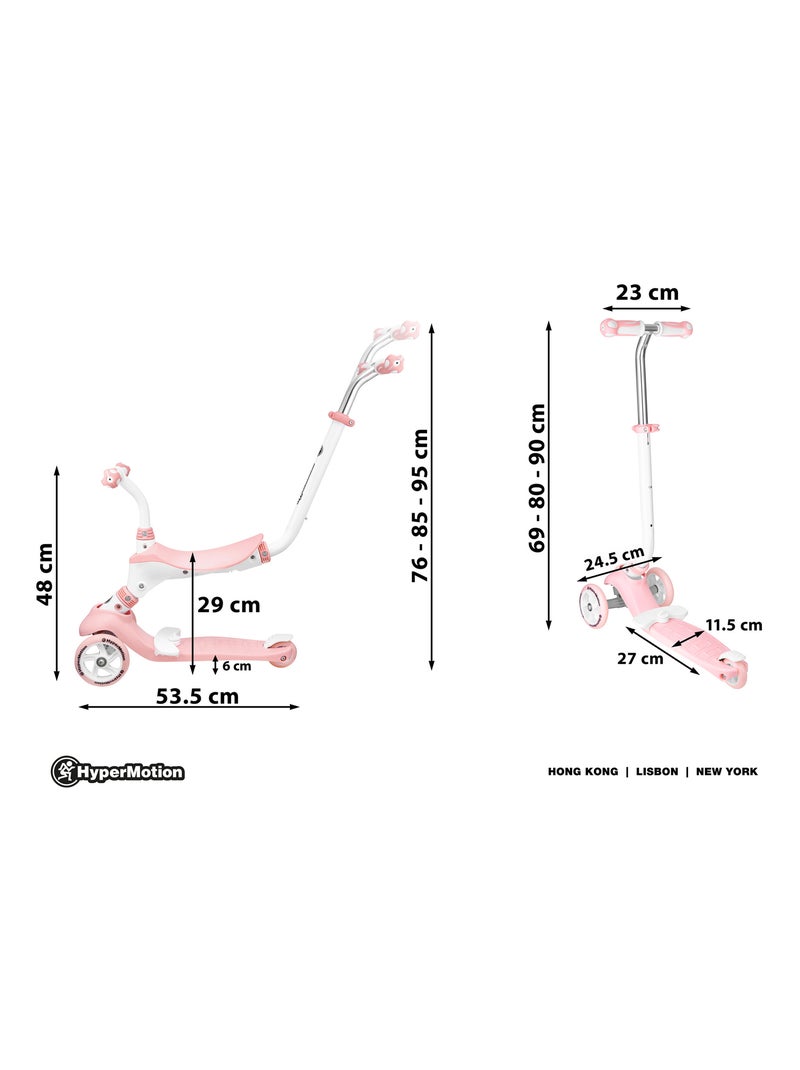 Trotinete evolutiva 5-em-1 hypermotion com led – do andador à trotinete N/D - Kiabi