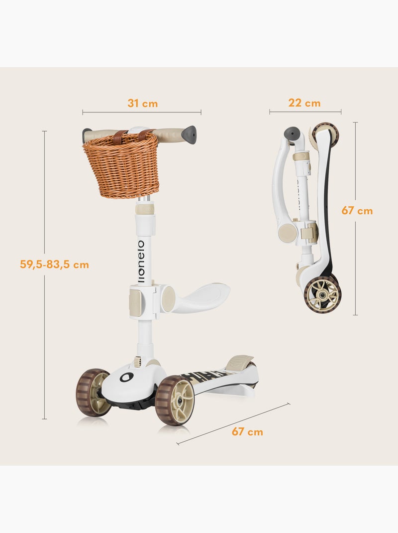 Trotinete Evolutiva LIONELO Franky - Bicicleta sem Pedais - Rodas com Luz - Até 50 kg Bege - Kiabi