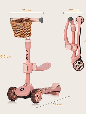 Trotinete Evolutiva LIONELO Franky - Bicicleta sem Pedais - Rodas com Luz - Até 50 kg