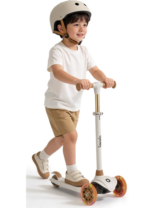 Trotinete infantil com capacete LIONELO Jessy – Rodas iluminadas – 3 rodas – Altura ajustável - Kiabi