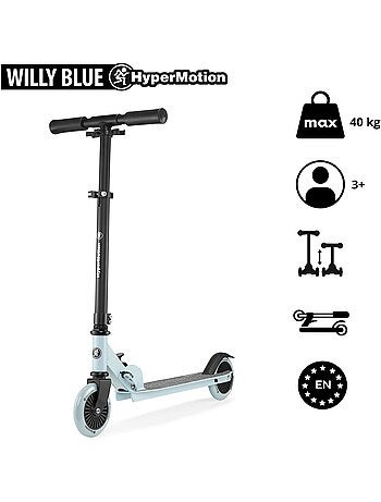 Trotinete infantil de 2 rodas willy, dobrável, com rodas de 125 mm e abec-7