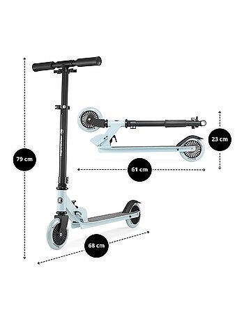 Trotinete infantil de 2 rodas willy, dobrável, com rodas de 125 mm e abec-7