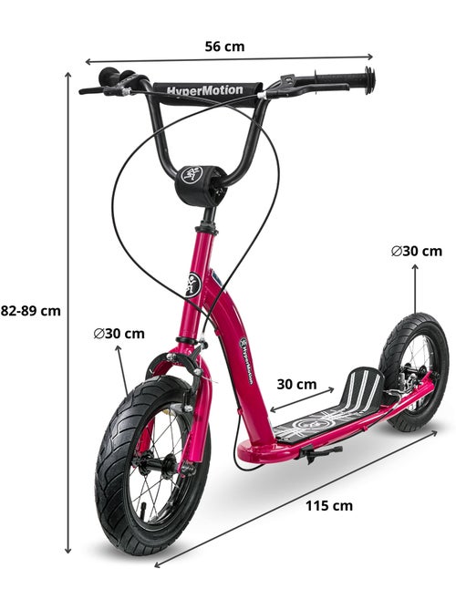Trotinete infantil hypermotion ruby 12.2 com rodas de 12 polegadas - Kiabi
