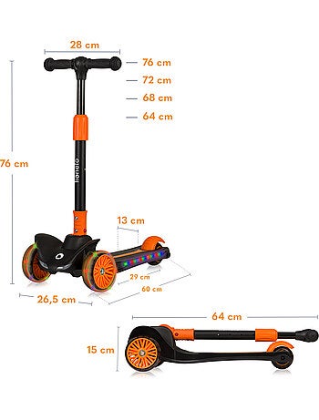 Trotinete infantil LIONELO Timmy - 3 rodas - Iluminação LED - Altura ajustável