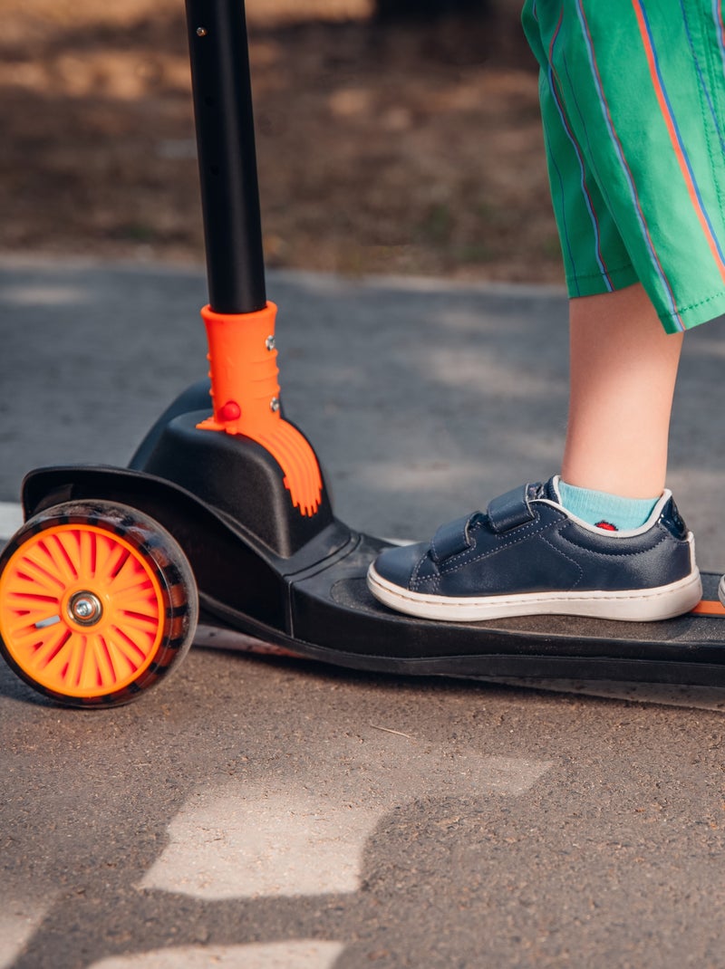 Trotinete infantil LIONELO Timmy - 3 rodas - Iluminação LED - Altura ajustável Preto Laranja - Kiabi