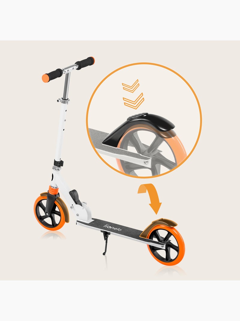 Trotinete para crianças e adultos LIONELO Luca –Até 100 kg– Dobragem compacta – Suporte para garrafa Branco - Kiabi