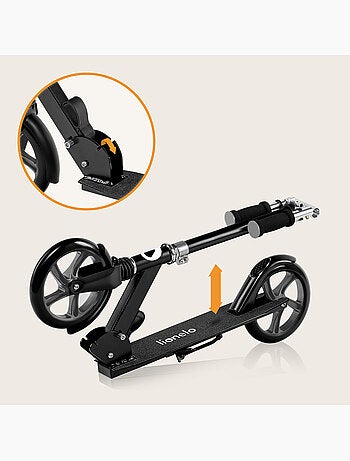 Trotinete para crianças e adultos LIONELO Luca –Até 100 kg– Dobragem compacta – Suporte para garrafa