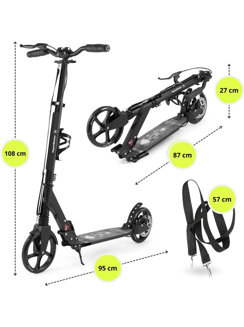 Trotinete skyline black hypermotion em alumínio com suspensão dupla e travão de disco N/D - Kiabi