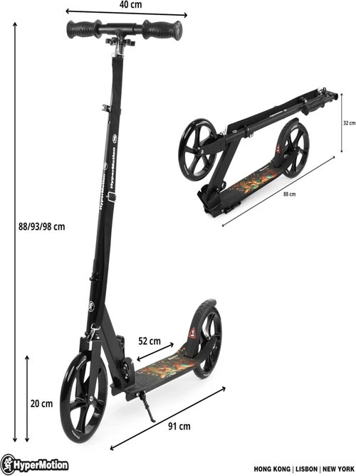 Trotinete urbana vibe black – design galactic cat e rodas de 200 mm - Kiabi