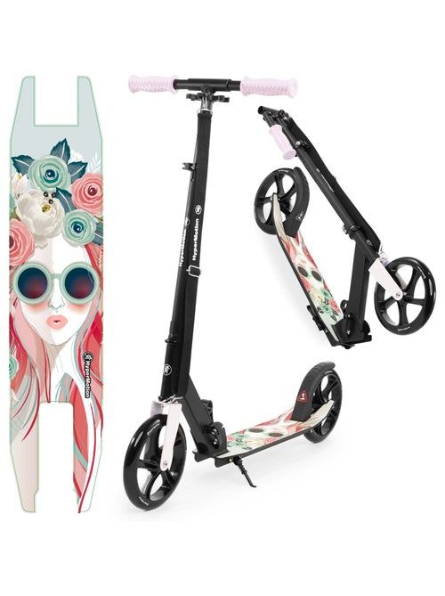 Trotinete urbana vibe black hypermotion com rodas de 200 mm e carga até 100 kg - Kiabi