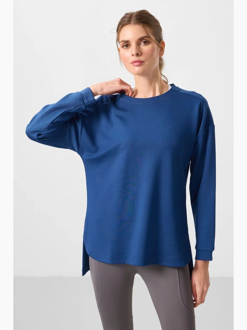 Túnica em jersey de manga comprida tommy Azul - Kiabi