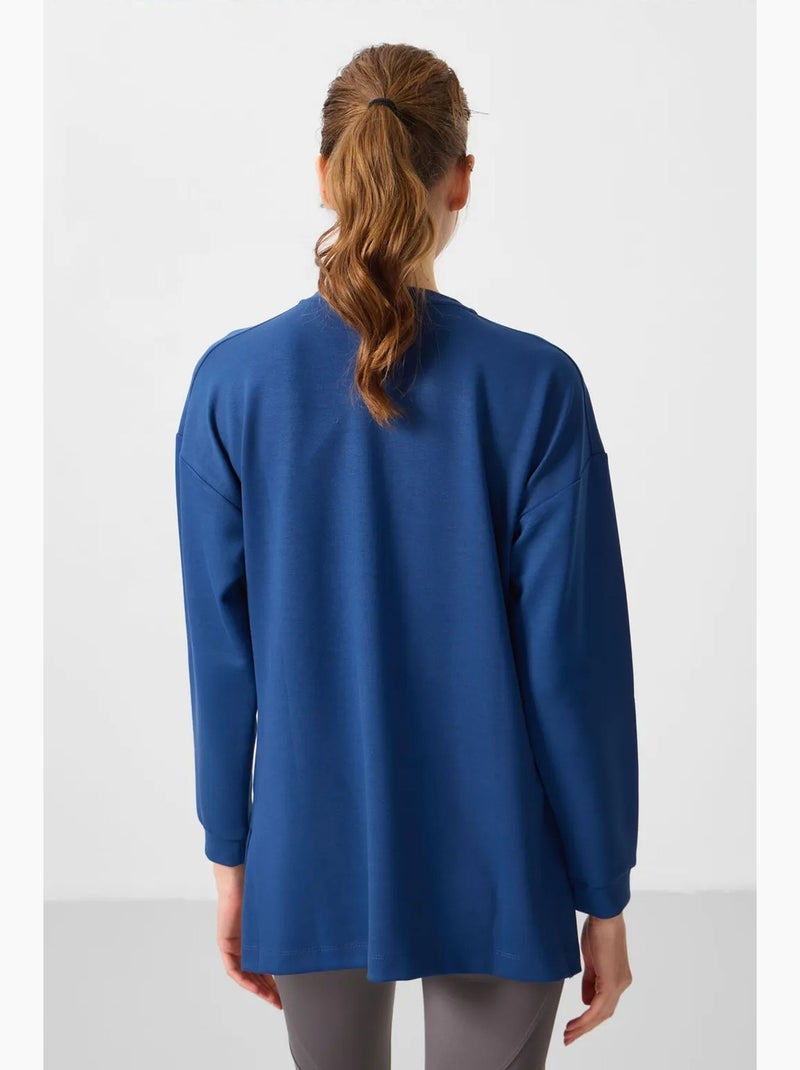 Túnica em jersey de manga comprida tommy Azul - Kiabi