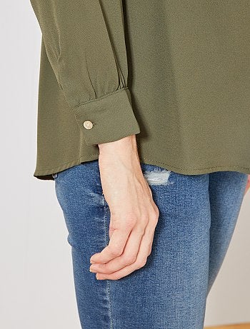 Futura mamã - Túnica pré.mamã fluida e com cinto - Kiabi