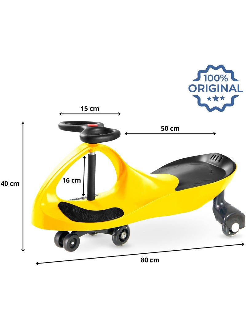 Twistcar – carro infantil sem pedais com propulsão pelo movimento do volante Amarelo - Kiabi