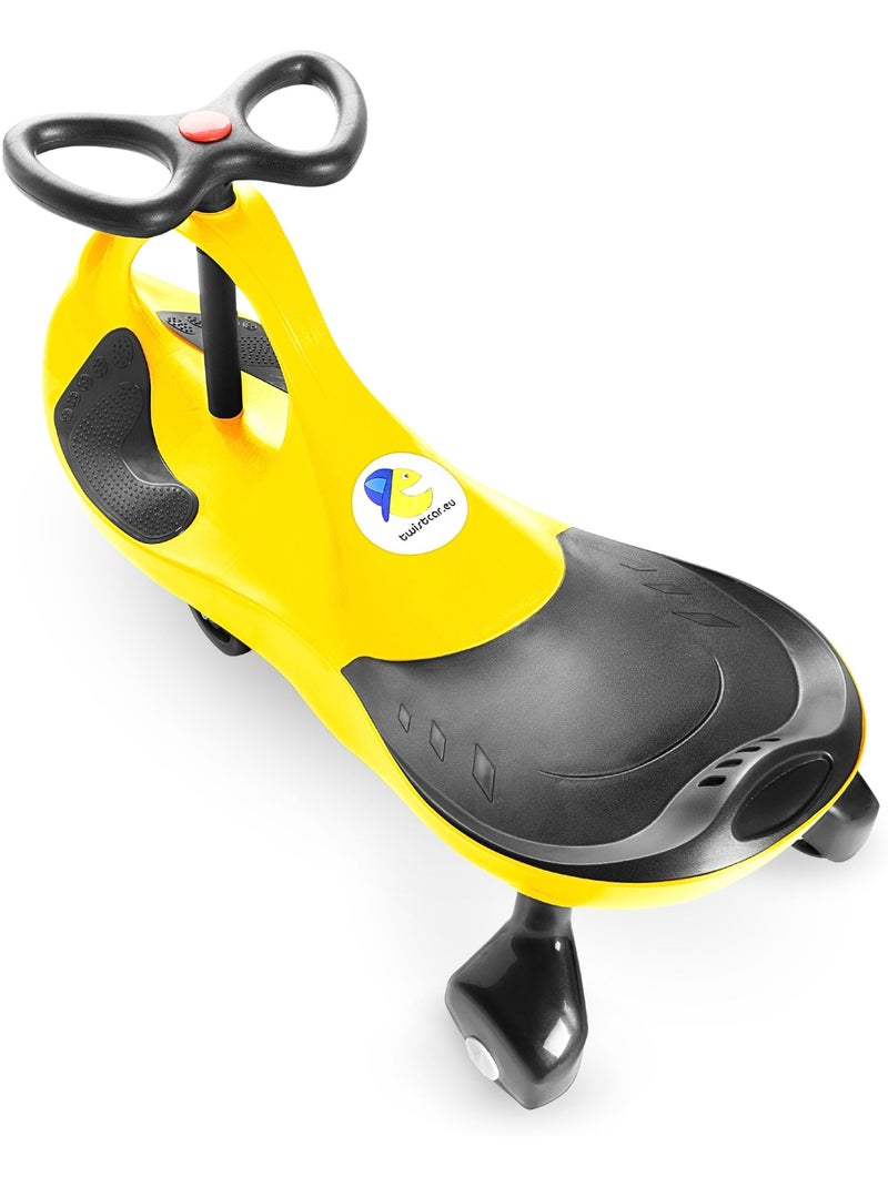 Twistcar – carro infantil sem pedais com propulsão pelo movimento do volante Amarelo - Kiabi