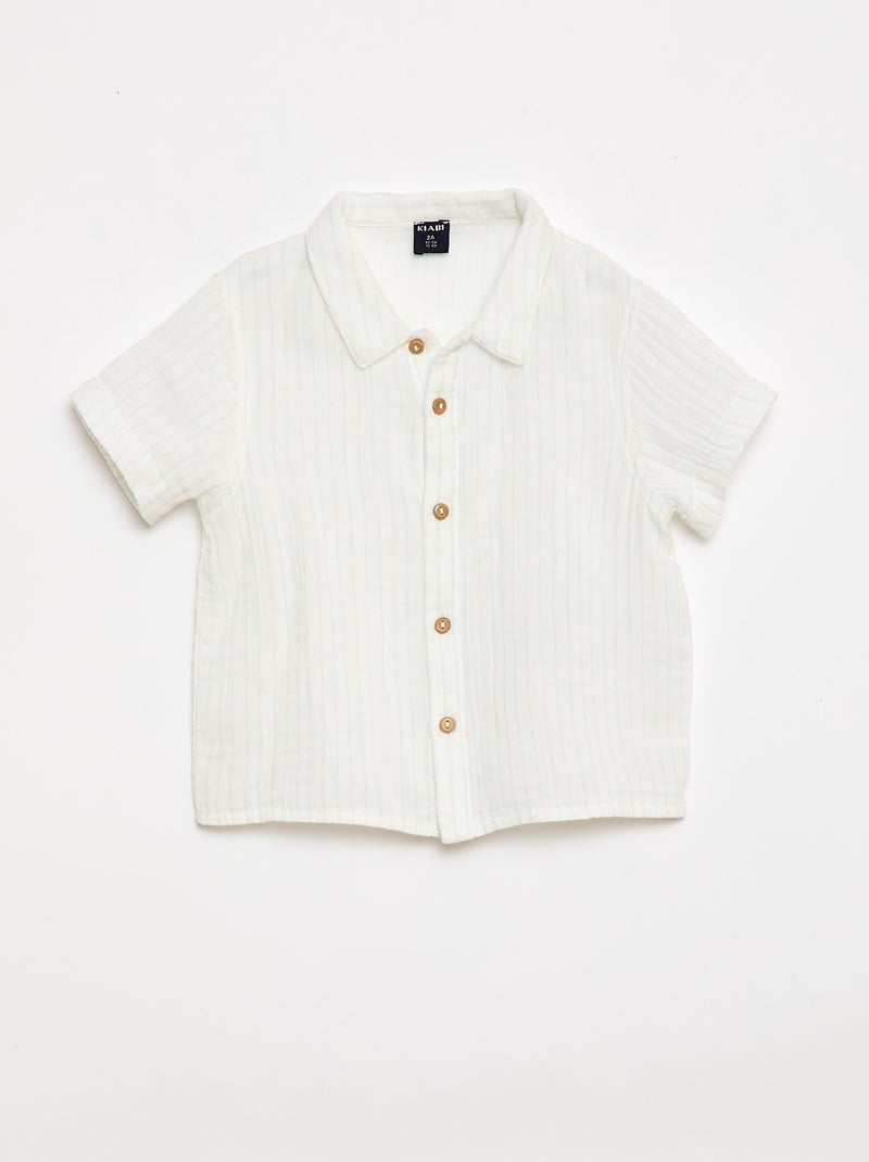Um conjunto de duas peças camisa + calções Branco - Kiabi