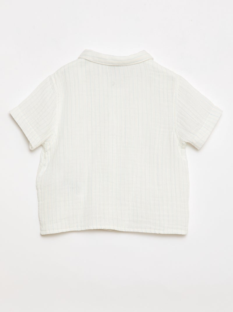 Um conjunto de duas peças camisa + calções Branco - Kiabi