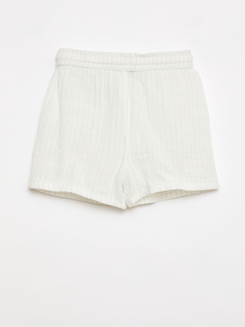 Um conjunto de duas peças camisa + calções Branco - Kiabi