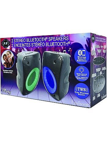 Um par de potentes colunas estéreo bluetooth iparty®