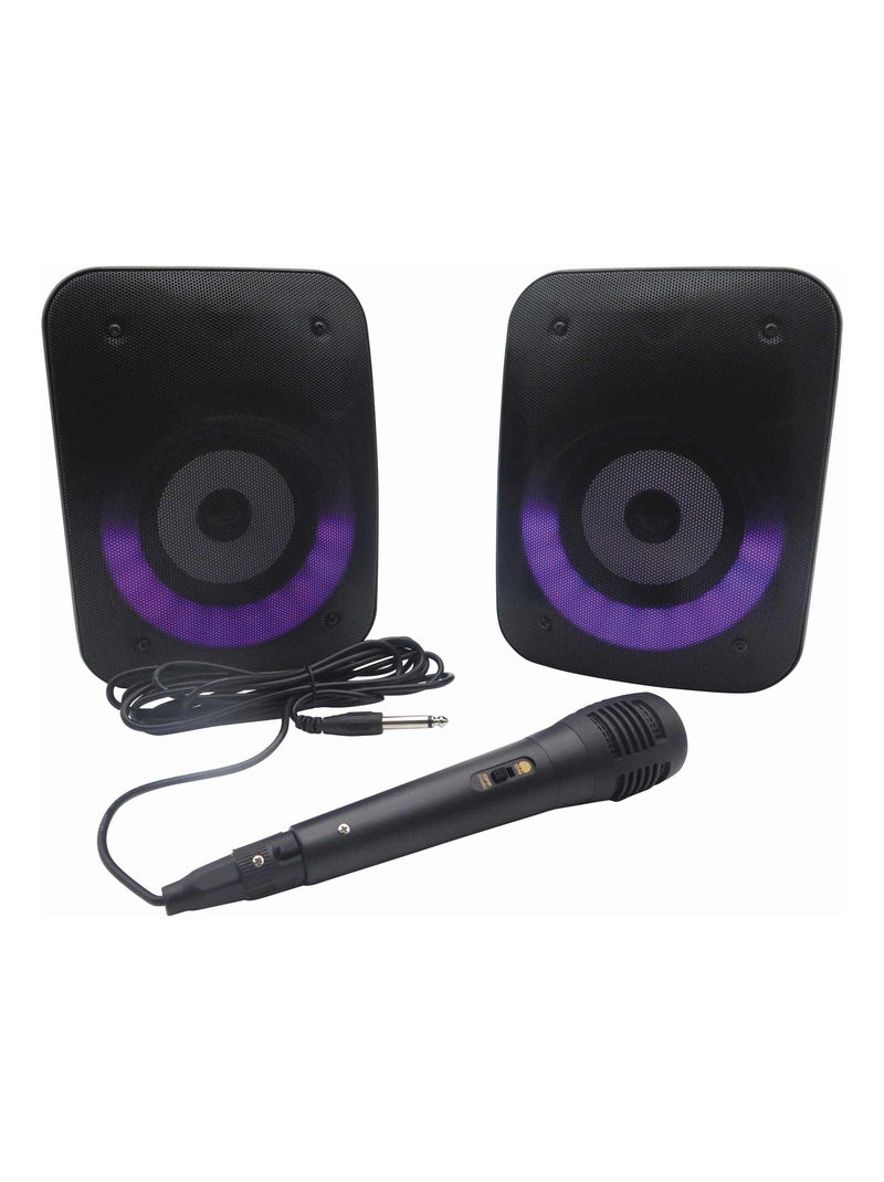 Um par de potentes colunas estéreo bluetooth iparty® Preto - Kiabi