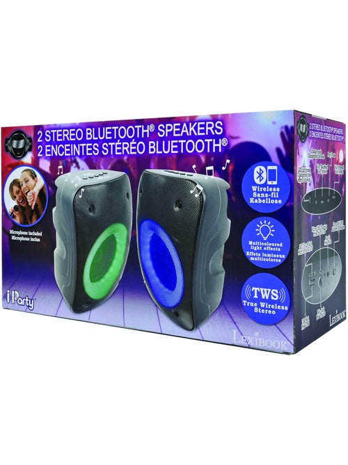 Um par de potentes colunas estéreo bluetooth iparty® - Kiabi