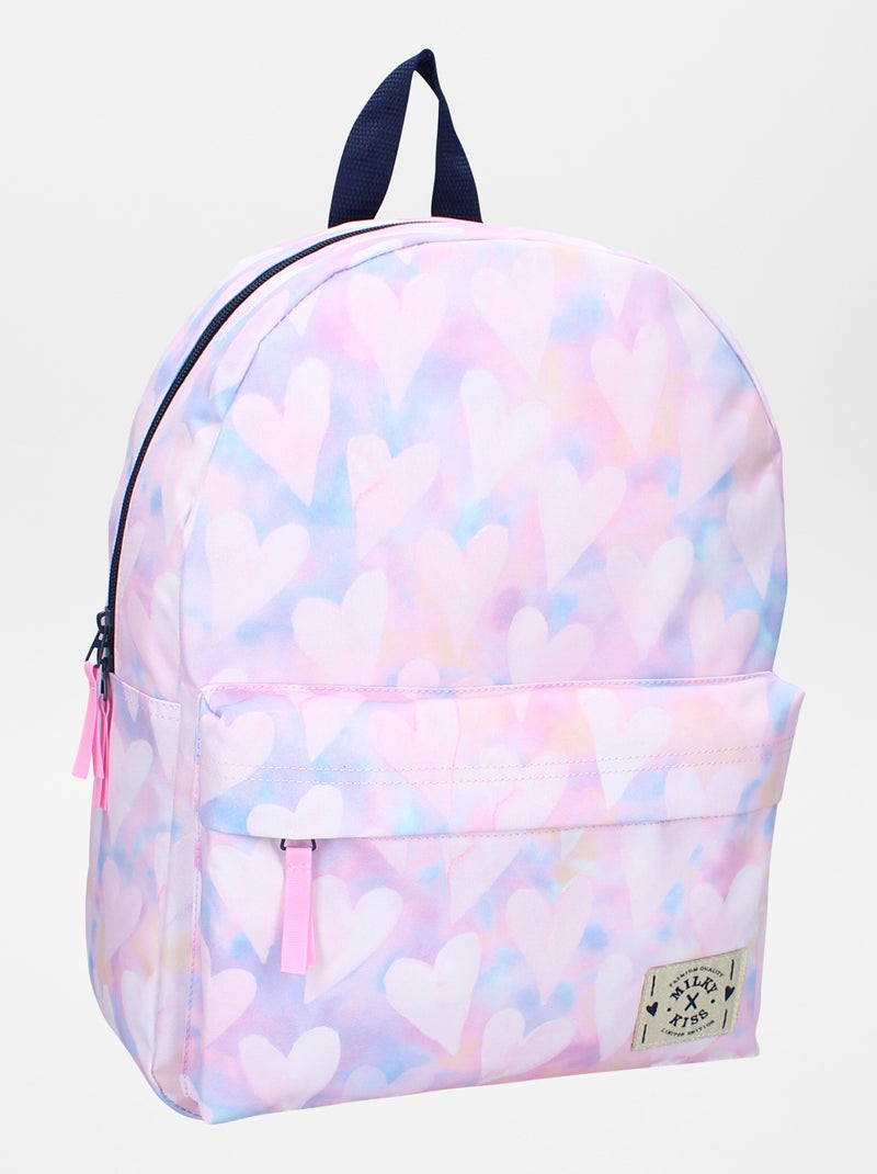 Uma mochila com estampado corações BEGE - Kiabi