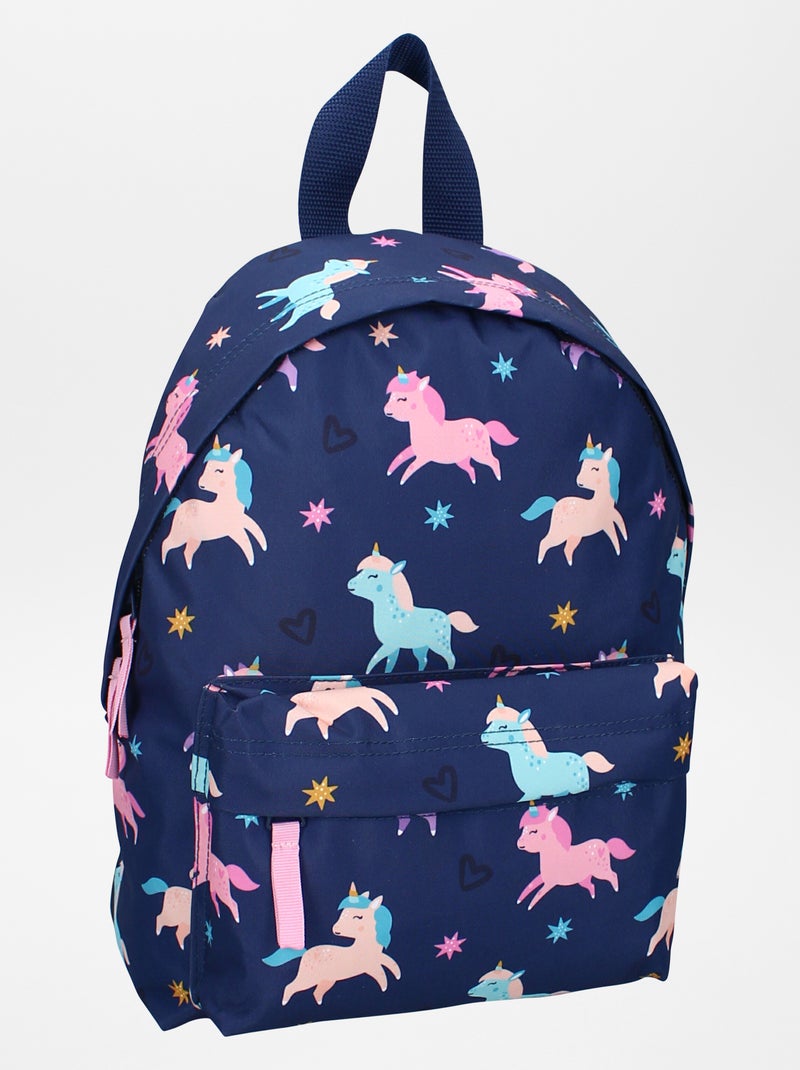 Uma mochila com estampado 'unicórnio' Azul - Kiabi