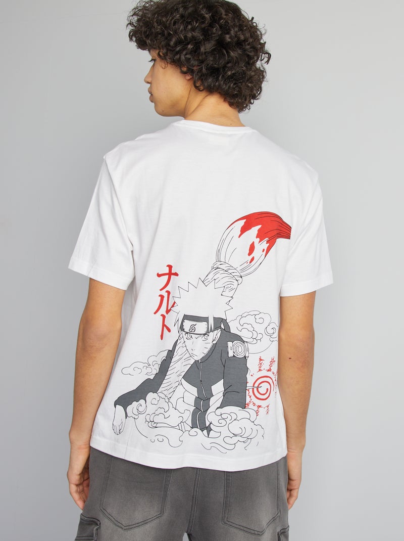 Uma t-shirt 'Naruto' estampada à frente e atrás de manga curta Branco - Kiabi