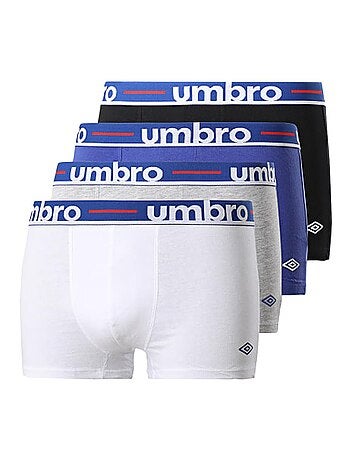 Umbro class1 - pack 4 boxers para homem em branco, azul e preto