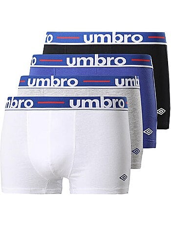 Umbro class1 - pack 4 boxers para homem em branco, azul e preto