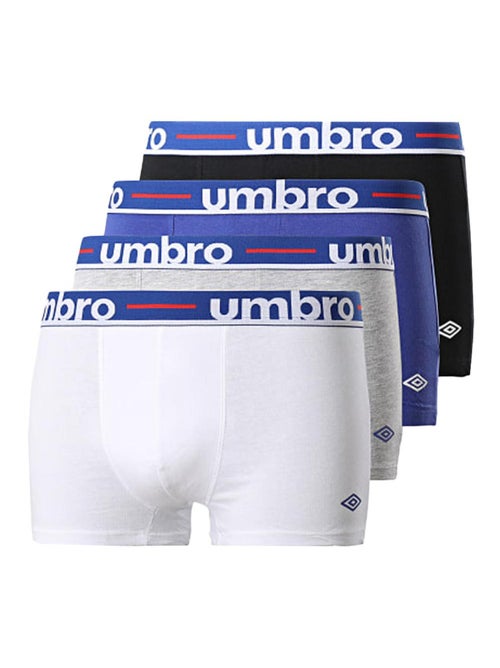 Umbro class1 - pack 4 boxers para homem em branco, azul e preto - Kiabi