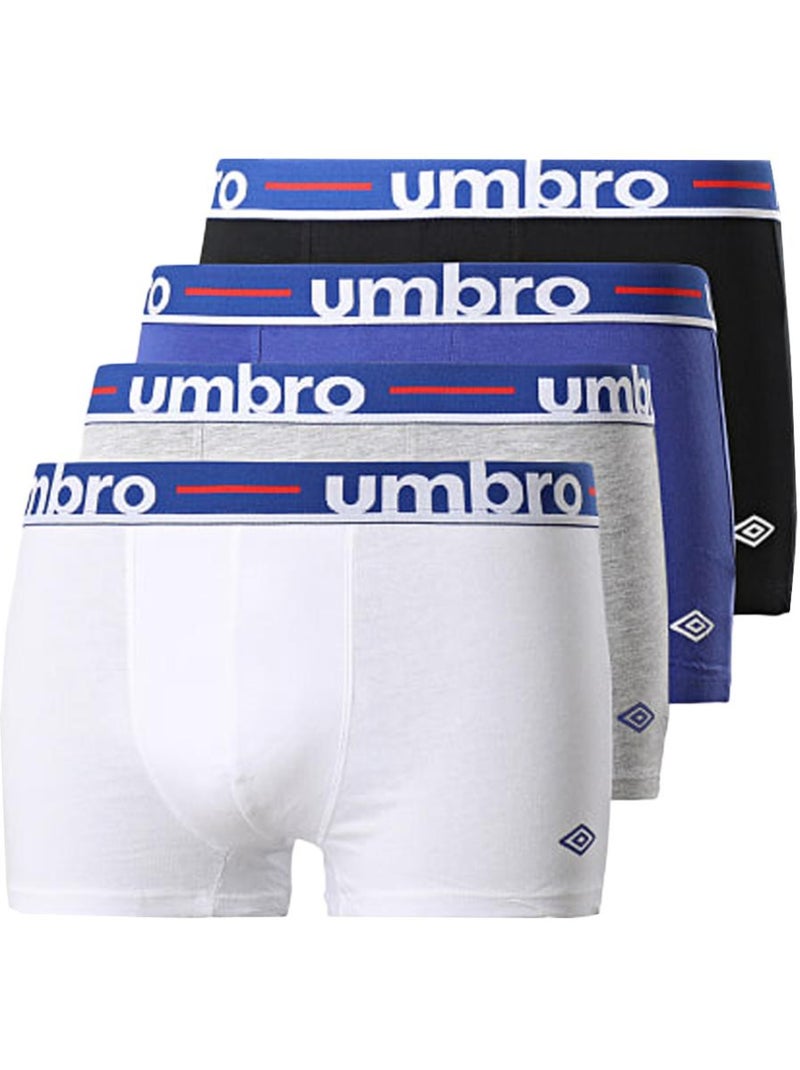 Umbro class1 - pack 4 boxers para homem em branco, azul e preto Preto - Kiabi