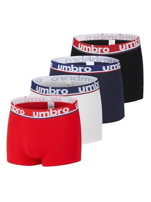 Umbro class1 boxers para homem - pack de 4 (preto/vermelho/azul) - Kiabi Umbro class1 boxers para homem - pack de 4 (preto/vermelho/azul) - Kiabi