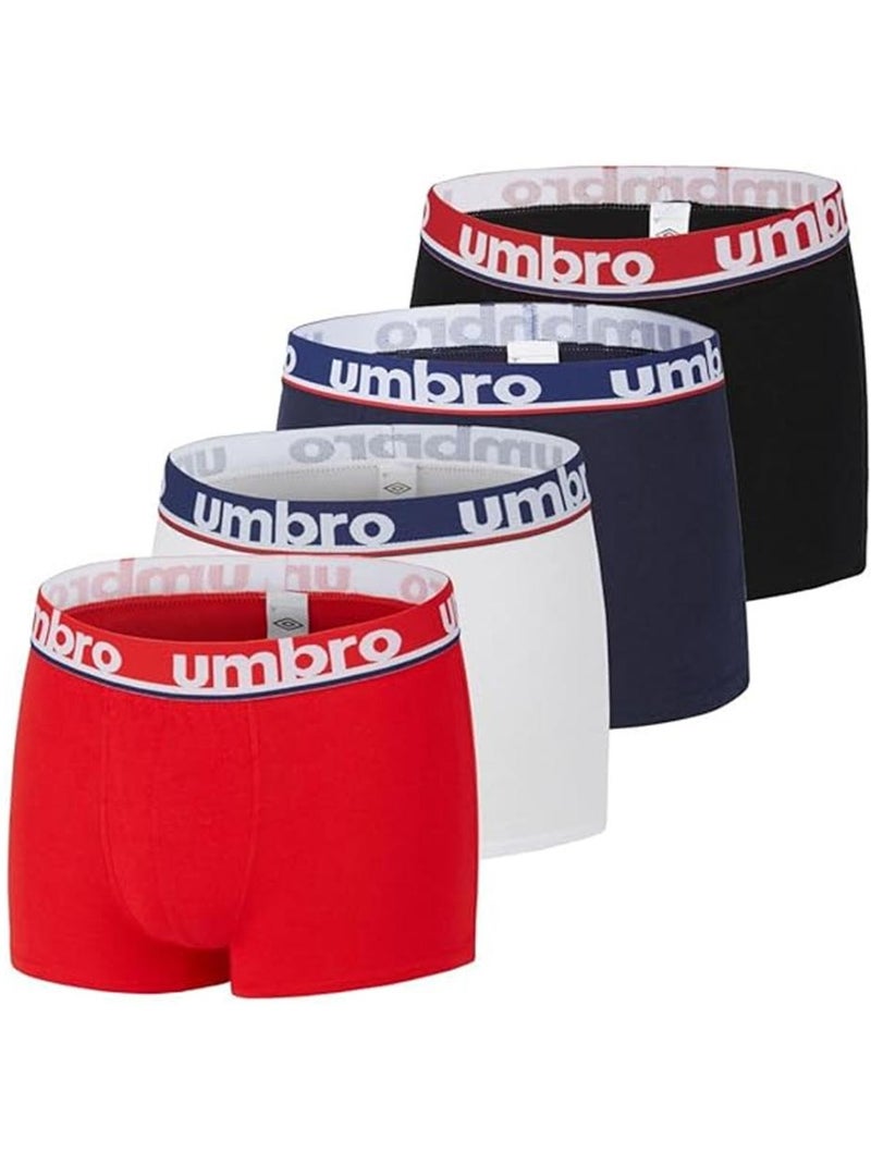 Umbro class1 boxers para homem - pack de 4 (preto/vermelho/azul) Preto - Kiabi