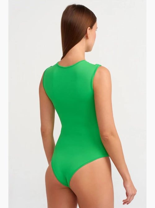 Unitard sem costuras sem mangas de corte slim dilvin - Kiabi Unitard sem costuras sem mangas de corte slim dilvin - Kiabi