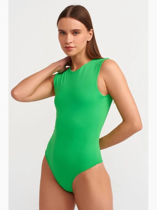 Unitard sem costuras sem mangas de corte slim dilvin - Kiabi Unitard sem costuras sem mangas de corte slim dilvin - Kiabi