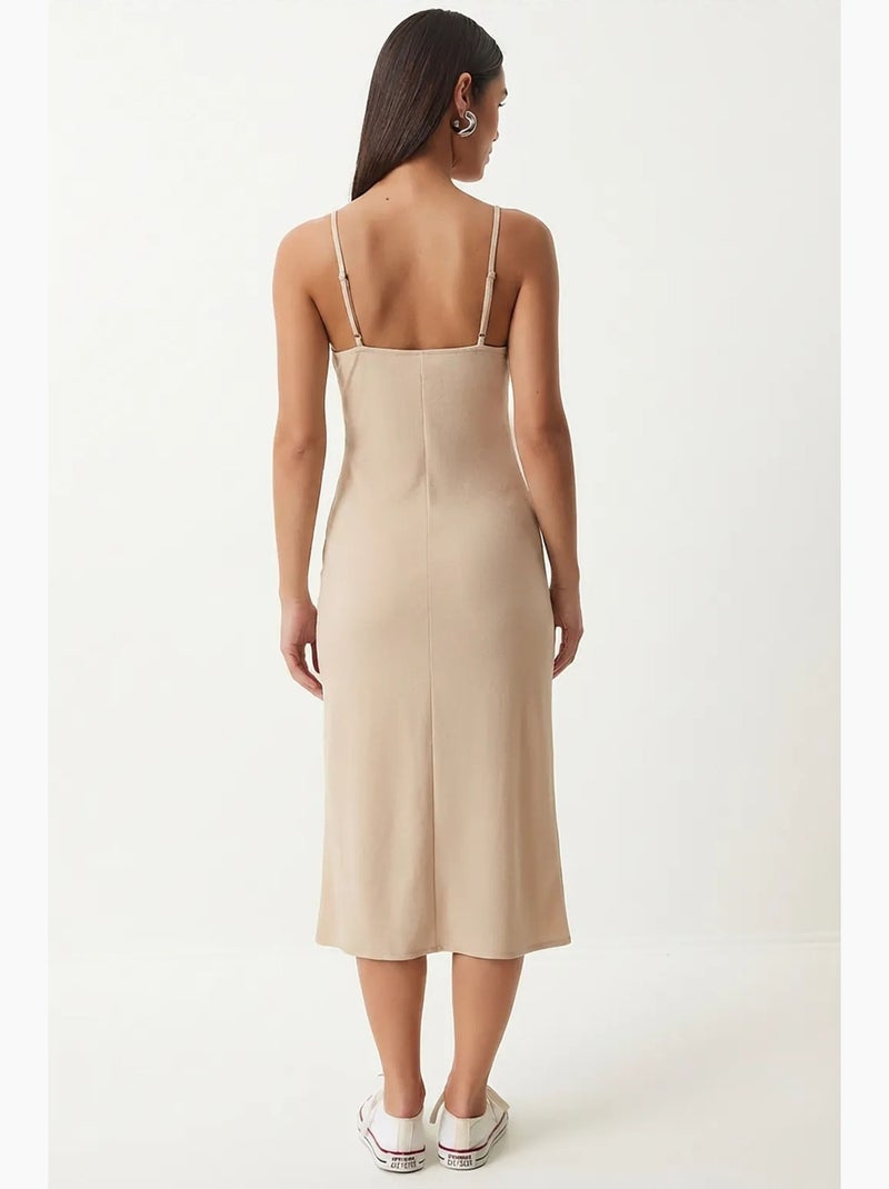 V-neck midi slip dress istanbul Areia - Kiabi