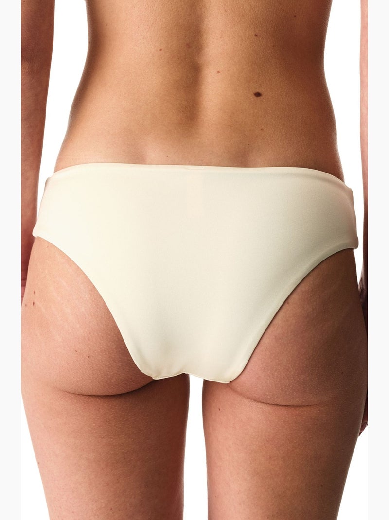 Valeria parte de baixo de biquíni de cintura média penti Creme - Kiabi