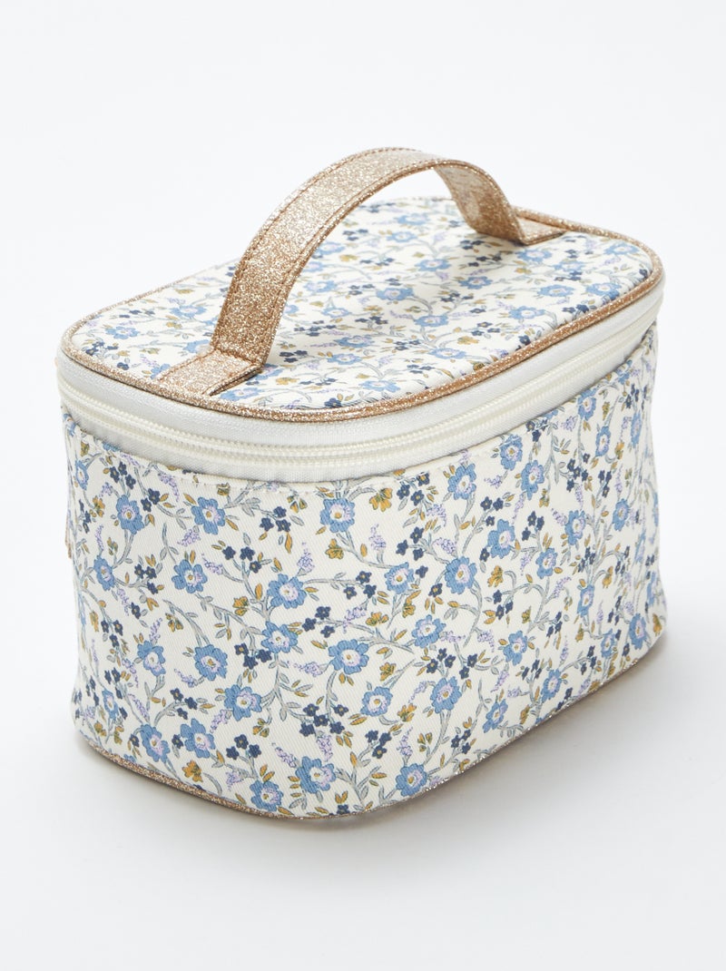 Vanity pequena com estampado florido AZUL - Kiabi