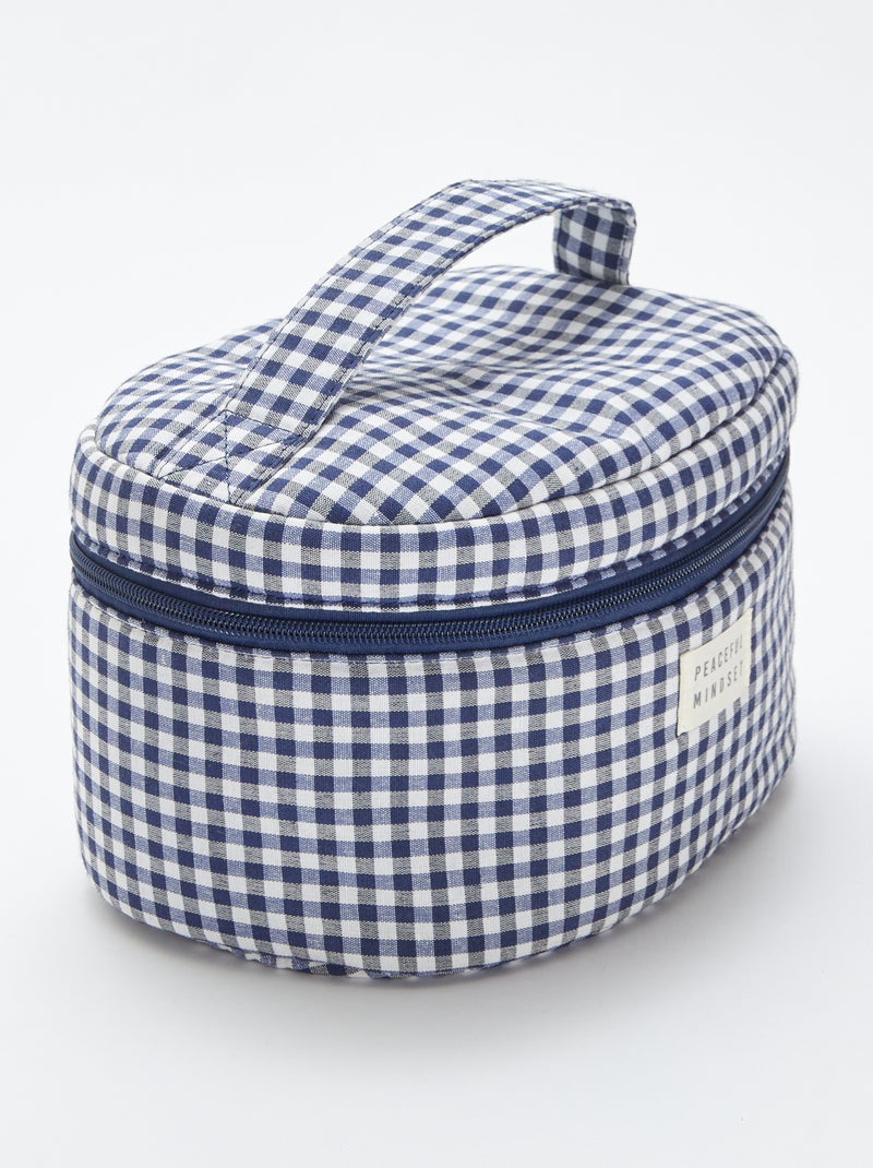 Vanity redonda com estampado vichy AZUL - Kiabi